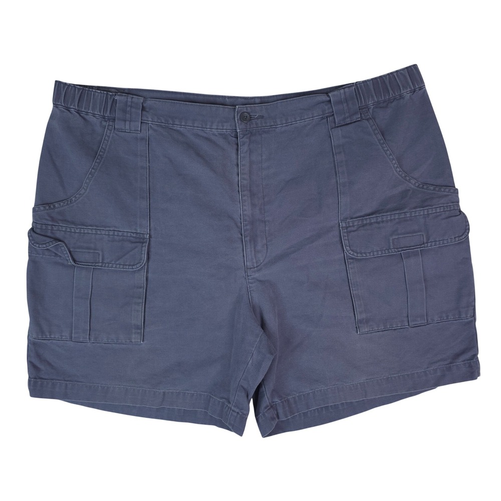 Savane Cargo Shorts Mens 42Wx7 Blue Cotton Elastic Waist Utility Gorpcore‎